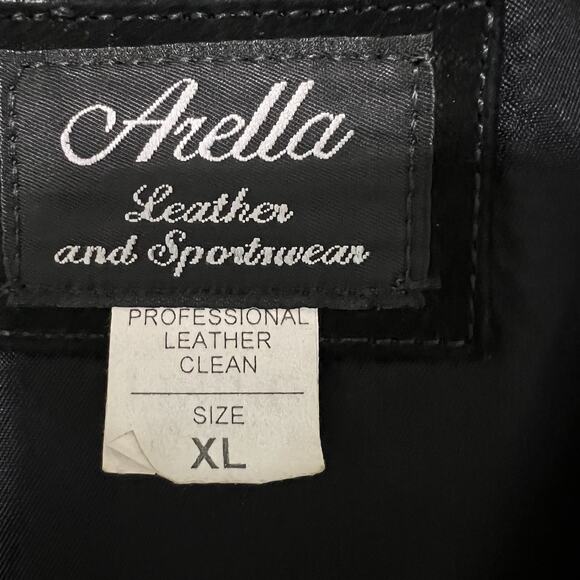 Vintage Arella Women’s Western Fringed Suede Leather Jacket XL Black Studs Rodeo - Picture 9 of 16